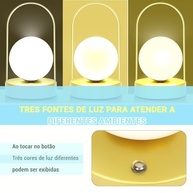 Luminária de Mesa LED Sem Fio: Design Moderno, 3 Níveis de Brilho e Carregamento Prático - imagem 5