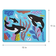 Munchkin® Jogo Americano Reversível WildLove Orca - Silicone Seguro e Prático para Crianças - imagem 4
