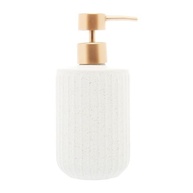 Porta Sabonete Líquido de Cerâmica Granilite Clean Branco 430ml - Design Moderno e Prático - imagem 3