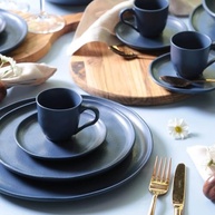 Conjunto com 6 Pratos de Sobremesa Boreal 21,5cm - Bio Stoneware Porto Brasil - imagem 5