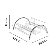Escorredor de Pratos Arthi Fantastik 43cm Cromado - Durável e Sofisticado - imagem 4