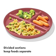 OXO Tot Pratos Divididos Empilháveis - 3 Peças Escuras | Segurança e Organização na Alimentação Infantil - imagem 4