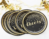 Pratos de Papel Cheers Gold Foil - 8 Unidades | Design Festivo Premium - imagem 4