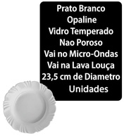 Jogo de Pratos Fundo de Vidro Resistente Branco - 4/6/12 Peças | Ideal para Refeições Diárias - imagem 4