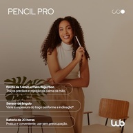 Caneta Pencil PRO WB para iPad: Precisão, Conexão Magnética e Display de Bateria | Cinza - imagem 3