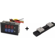 Voltímetro e Amperímetro Digital DC 0-100V 0-50A com Shunt: Monitoramento Preciso para Seus Projetos - imagem 3