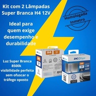 Kit 2 Lâmpadas Super Branca H4 8500K - Iluminação Premium e Segurança para Seu Veículo - imagem 4