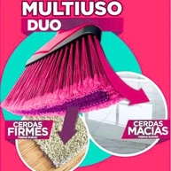 Kit Noviça Limpeza Premium - Vassoura Multiuso + Rodo Ballena 40cm + Pá de Lixo Articulada - imagem 4