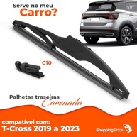 Palheta Limpadora Para-Brisa Traseiro Vigia Carenada 11" T-Cross 2019-2023 - Silicone Premium - imagem 4