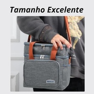 Bolsa Térmica Grande Premium com Dois Compartimentos - Ideal para Marmita, Escola e Trabalho - imagem 5