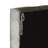 Cabeceira em L para Cama Solteiro com Proteção Lateral Estofada em Suede Premium - imagem 3
