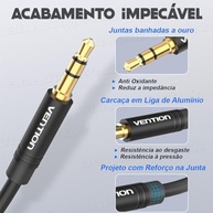 Cabo Adaptador P3 Fêmea para 2 P2 VENTION: Conecte seu Headset com Qualidade Premium (1 Metro) - imagem 4