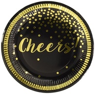 Pratos de Papel Cheers Gold Foil - 8 Unidades | Design Festivo Premium - imagem 2