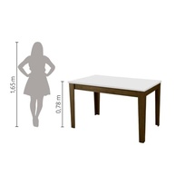 Mesa Miami 1,20m em Cedro/Off White - Design Moderno com Acabamento Premium - imagem 4
