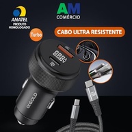 Carregador Veicular Turbo 60W Premium: 2 USB-C PD + USB-A QC com Cabo Incluso - imagem 5