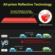 Adesivo Refletivo de Segurança para Carro - Vinil Premium para Para-choque e Porta-malas (Branco) - imagem 4