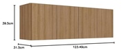 Armário Aéreo de Cozinha 4 Portas Multimóveis MP2156 – Design Rustic com MDP Premium - imagem 4