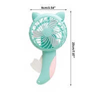 Ventilador de prensa manual, mini ventilador fofo portátil de plástico para festa de acampamento de viagem, resfriamento portátil, presente ideal, sem bateria, azul - imagem 2