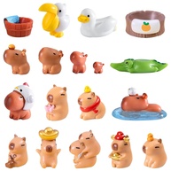Conjunto 18 Mini Estatuetas de Capivara em Resina - Decoração Charmosa para Carro, Mesa e Presente - imagem 1