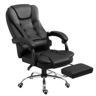 Cadeira Presidente Ergonômica com Apoio para Pés - Couro Premium, Reclinável, Até 150kg - imagem 2
