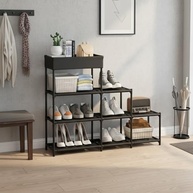 Sapateira Organizadora 9 Andares Multiuso - Estante Vertical 62x21x94cm Preta - imagem 3