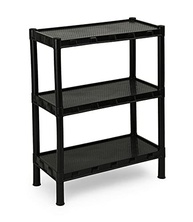 Estante Plástica Preta 3 Prateleiras - Design Moderno e Resistente | Agraplast 918 - imagem 2