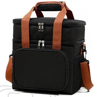 Bolsa Térmica Dobrável 14L com Alça de Ombro - Ideal para Marmita, Lancheira e Academia (Preta) - imagem 1