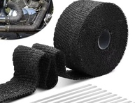 Fita Manta Térmica Termotape Preta 5m para Escapamento de Moto e Carro - Proteção e Performance - imagem 3