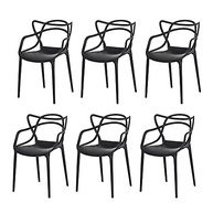 Kit com 6 Cadeiras Allegra Pretas - Estilo Moderno para Sala e Cozinha - imagem 2