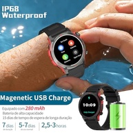 PEJE Relógio Smartwatch AMOLED 1.43" - Chamadas, Notificações, IP68, 123+ Esportes, IA (Preto) - imagem 3