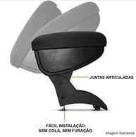 Apoio de Braço Premium para Renault Logan e Sandero (2007-2019) em Couro Sintético Preto - imagem 3