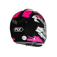Capacete Moto Infantil Fly Young Paint Preto Rosa - Segurança e Estilo para Pequenos Aventureiros - imagem 5