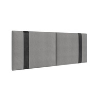 Cabeceira Dobrável ARTE Estofada em Linho Cinza com Detalhe Preto – Design Sofisticado para Cama Casal Queen 1,58m - imagem 3