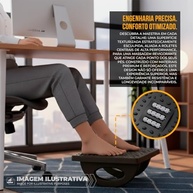 Gshield Apoio Descanso Ergonômico Office Armor com Massageador e Movimento 180° - Preto - imagem 4