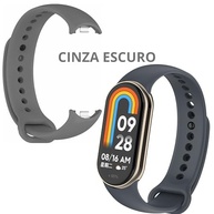 Kit 2 Pulseiras para MI Band 8 Cor Preto e Cinza Bracelete em Silicone TPU Regulavel Macia Confortavel e Regulagem para Vários Tamanhos - imagem 4