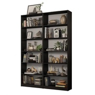 Kit com 2 Estantes Livreiro 6908 Madesa - Design Moderno em Preto - imagem 1