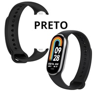 Kit 2 Pulseiras para MI Band 8 Cor Preto e Cinza Bracelete em Silicone TPU Regulavel Macia Confortavel e Regulagem para Vários Tamanhos - imagem 5