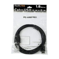 PlusCable Cabo USB 2.0 para Impressora - 1.8m - Conexão PC/Periféricos (Preto) - imagem 5