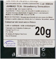 Ahmad Tea London Chá Preto Strawberry Sensation Caixa Com 10 Saquinhos De Chá 20G - imagem 4