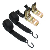 Kit 2un Cinta Catraca 4,5m 60kg para Amarrar Carga e Rack Bike - Preto/Laranja - imagem 1
