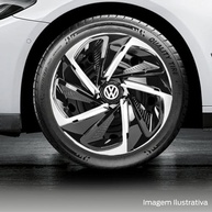 Calota Esportiva Nitro Preto/Prata Aro 14: Estilo e Segurança para seu VOLKS - imagem 3