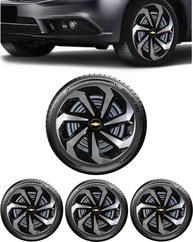 Jogo 4 Calotas Esportivas Spider Aro 14 - Onix, Prisma, Spin e Mais Chevrolet - imagem 1