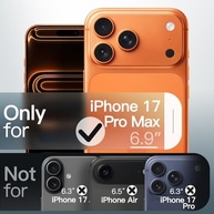 JETech Capa Magnética para iPhone 17 Pro Max (6,9") - MagSafe, Fosca Translúcida, Antichoque e Minimalista (Laranja) - imagem 3