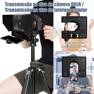 Teleprompter 10.5" para Celular com Controle Remoto e App - Grave Vídeos Profissionais! - imagem 4