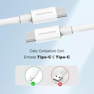 Cabo USB-C Profissional Indestrutível 2m: Carregamento 60W, Vídeo 4K e Transferência 20Gbps para iPhone 15/16/17 - imagem 3