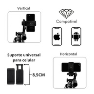 Tripé Profissional 1.40m para Câmera e Celular com Controle Remoto e Bolsa - imagem 4