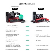 Kit Interface de Áudio Scarlett 2i2 Studio 4ª Geração Focusrite: Gravação Profissional Completa - imagem 3