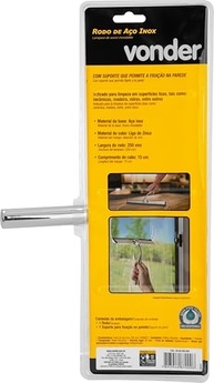 Rodo de Aço Inox Vonder 250mm - Limpeza Profissional com Durabilidade e Design - imagem 4