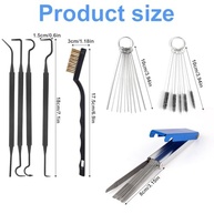 Kit Limpeza Carburador Profissional: 23 Agulhas, 5 Escovas Nylon e 4 Ganchos para Motos, Motosserras e Mais! - imagem 3