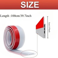 Pacote com 2 Batentes de Porta Pretos 99,8cm: Proteção e Isolamento para Portas Internas e Externas - imagem 3